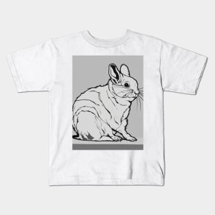 Chinchillas Shadow Silhouette Anime Style Collection No. 9 Kids T-Shirt